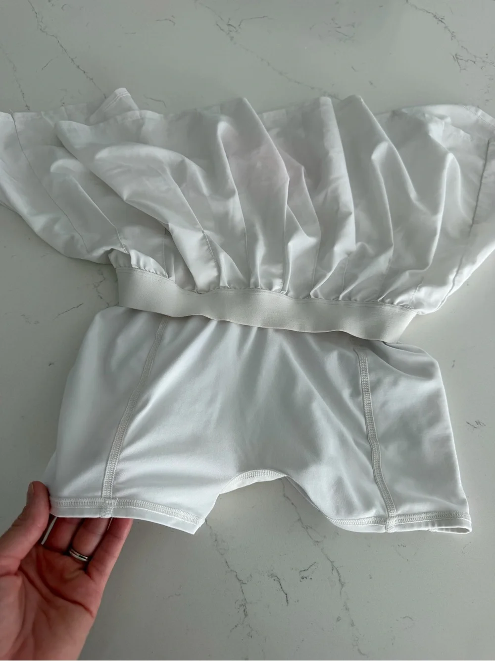 Alo White Pleated Tennis Skirt